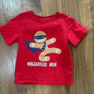 Red Ninjabread Man Kids T-Shirt